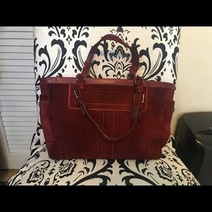 NEW Coach suede handbag comes with everything!